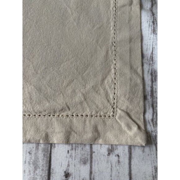 Set of 4 Pottery Barn 100% Linen Square Napkins Oatmeal Beige 18" - Picture 5 of 8